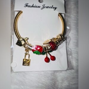 Gold and Red Charm Bracelet- NWT